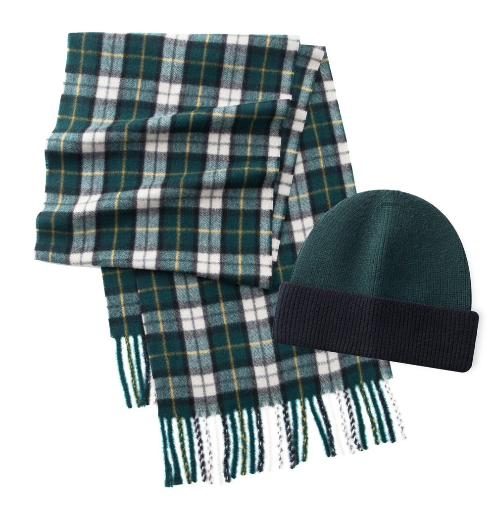 5177 Ultra-Soft Cashmere Feel Scarf Winter Holiday Gift & Green Black
